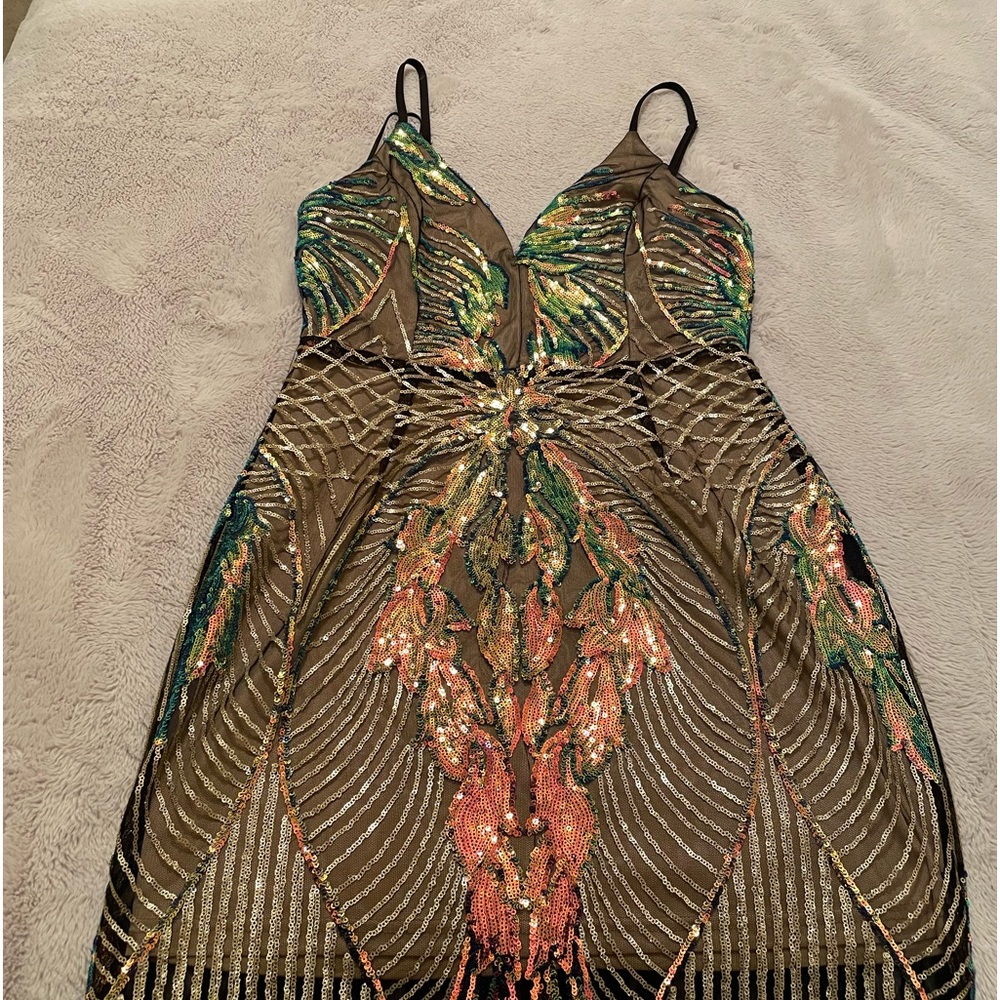 Sequin mini cocktail dress